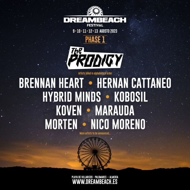 The Prodigy premieres the Dreambeach 2023 poster with Brennan Heart or Morten
