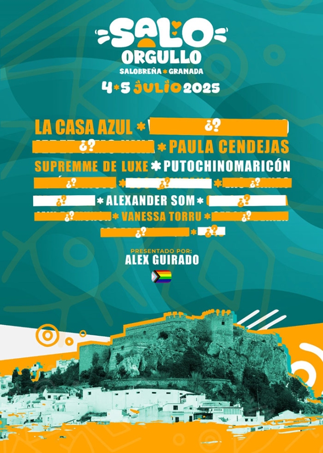 La Casa Azul, Paula Cendejas, Supremme De Luxe, Putochinomaricón, Alexander Som, and Vanessa Torru are the first confirmed performers for SALO Orgullo 2025.
