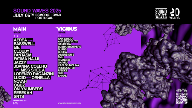 SOUND WAVES COMPLETE THE LINE UP AND ANNOUNCES THE ARRIVAL OF A NEW STAGE FOR THE 20TH ANNIVERSARY IN JULY