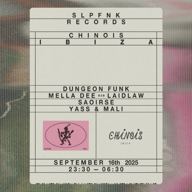 SlapFunk Records one-night underground showcase at Chinois Ibiza Tuesday 16th September