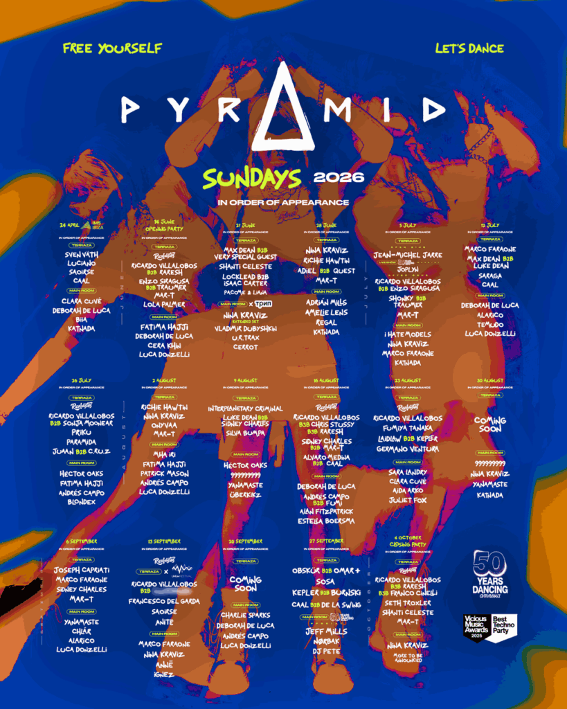 Pyramid 2026 at Amnesia Ibiza: A Season Where Music Takes Center Stage