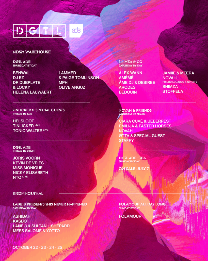 DGTL REVEALS THE LINE-UP AND PROGRAM FOR ADE 2026
