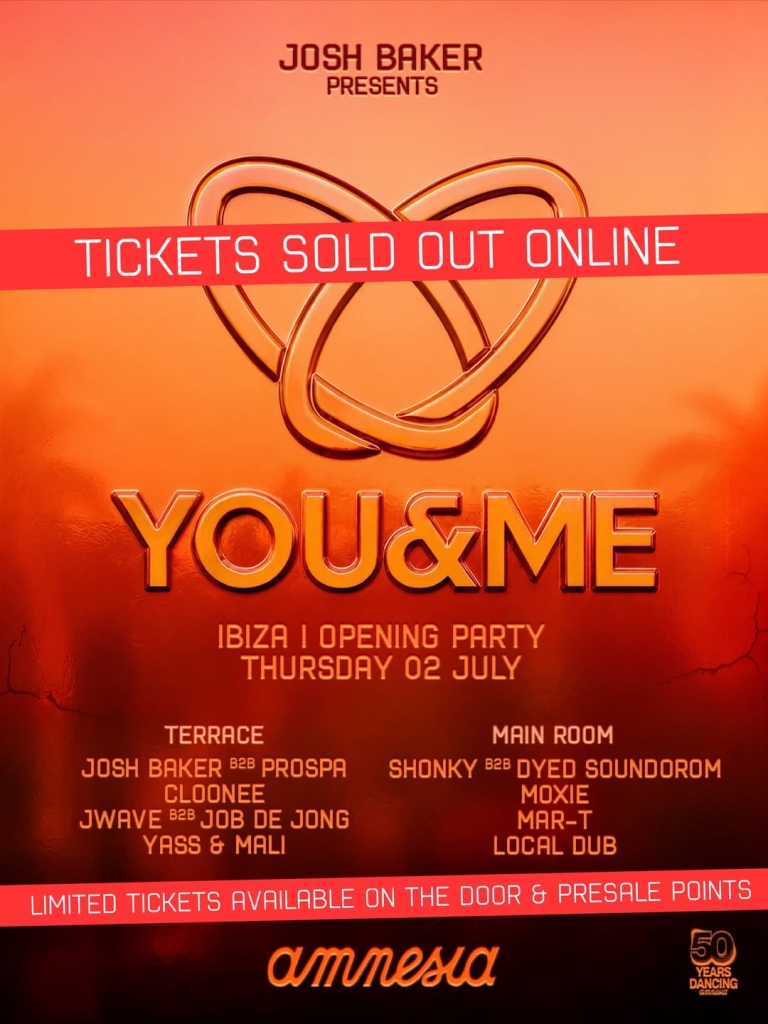 You & Me by Josh Baker launches its residency at Amnesia Ibiza