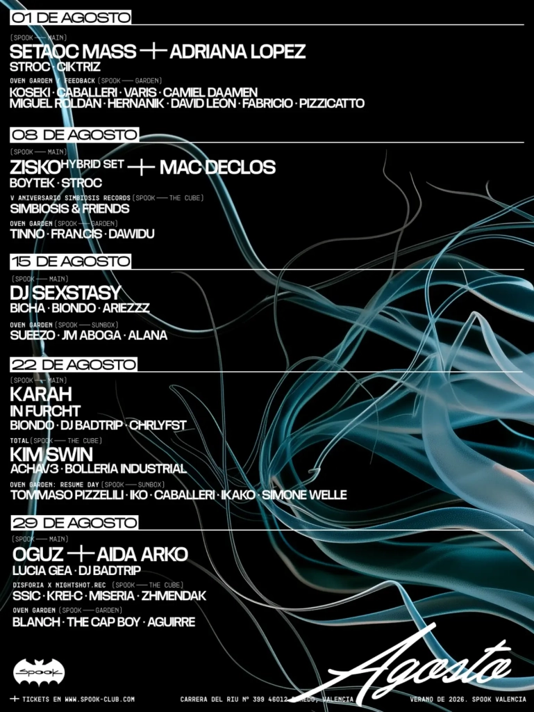 Spook Valencia Unveils a Powerful August Programme
