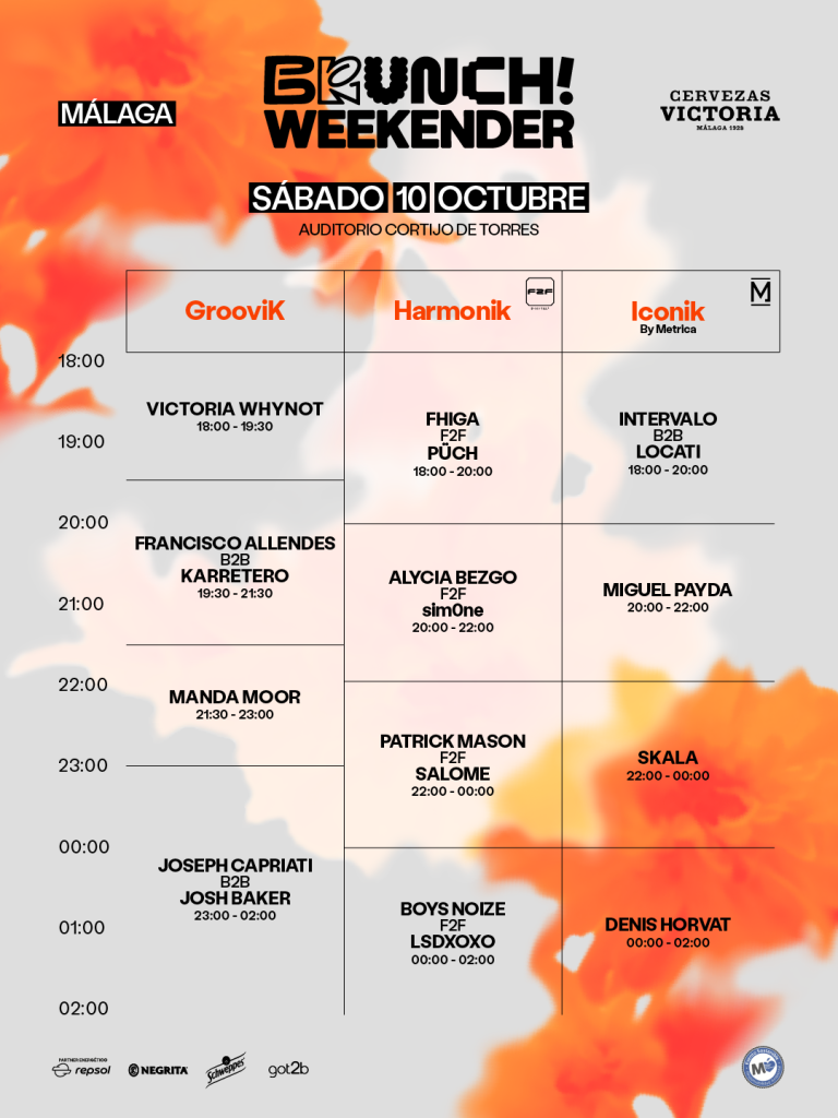 Brunch! Weekender Málaga reveals its timetable for a weekend of electronic music 1 Brunch! Weekender Málaga reveals its timetable for a weekend of electronic music