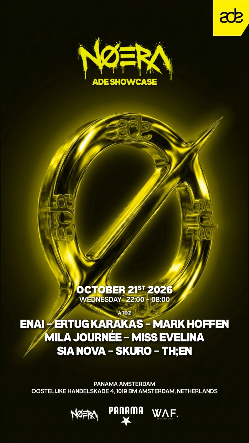 NØERA Showcase Brings 10 Hours of Melodic Techno, Progressive House and Immersive Audiovisual Art to Amsterdam Dance Event