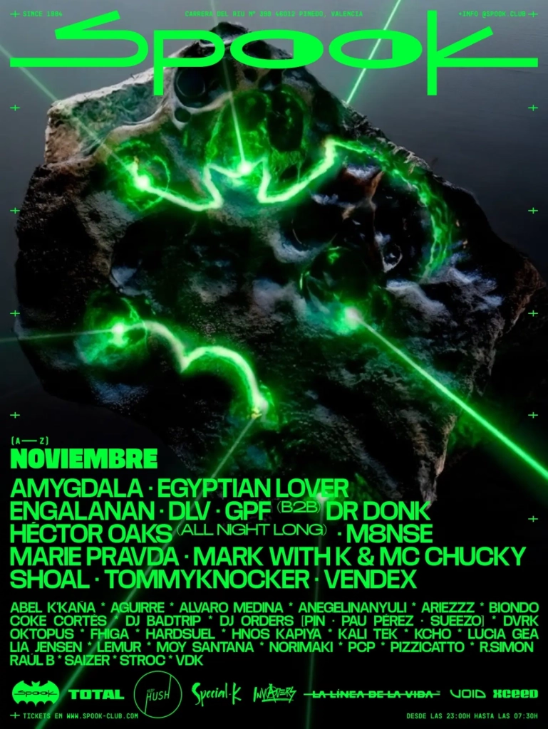 November Line-Up at Spook 1 November Line-Up at Spook